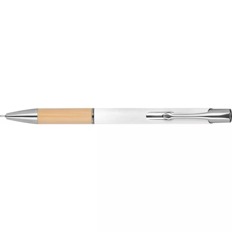 Długopis metalowy półżelowy NAPLES - biały (433306)