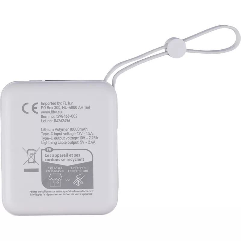 Power bank 10000 mAh - biały (VB100-02)