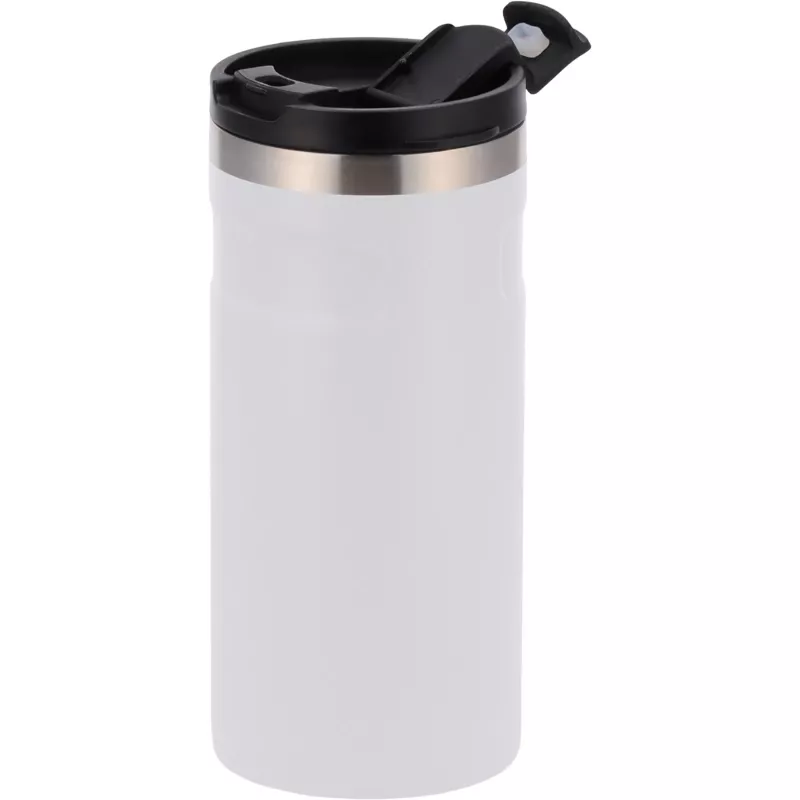 Kubek termiczny ze stali z recyklingu 450 ml SILVIO - biały (8536506)