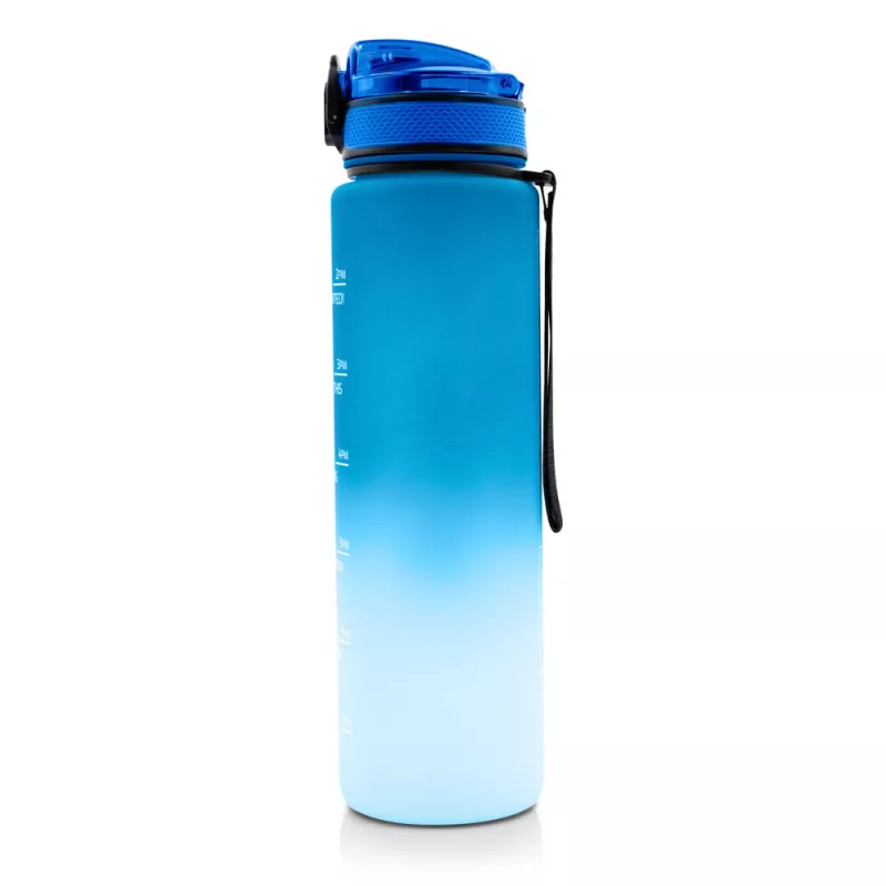 Butelka sportowa 1000 ml Air Gifts z miarką motywacyjną | Kayleigh - granatowy (V2144-04)