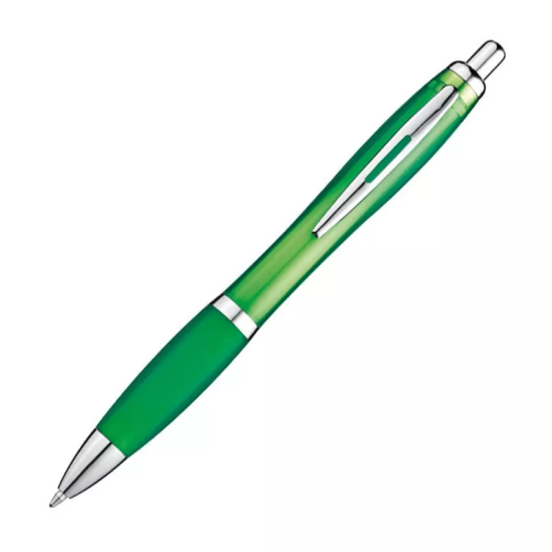 Długopis plastikowy reklamowy MOSCOW (transparentny) - zielony (1168209)