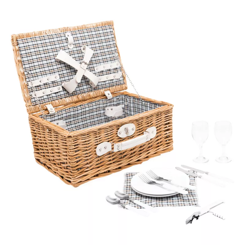 Wiklinowy koszyk piknikowy - brązowy (56-0604037)