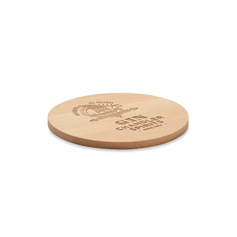 Podkładka pod kubek z bambusa okrągła Ø 8,5 cm BAYIN - Drewna (MO6602-40)
