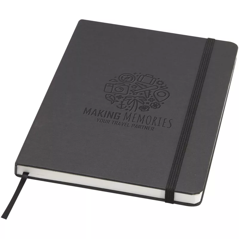 Holm notatnik A5 z papieru z kamienia z kartkami w linie - Czarny (10736690)