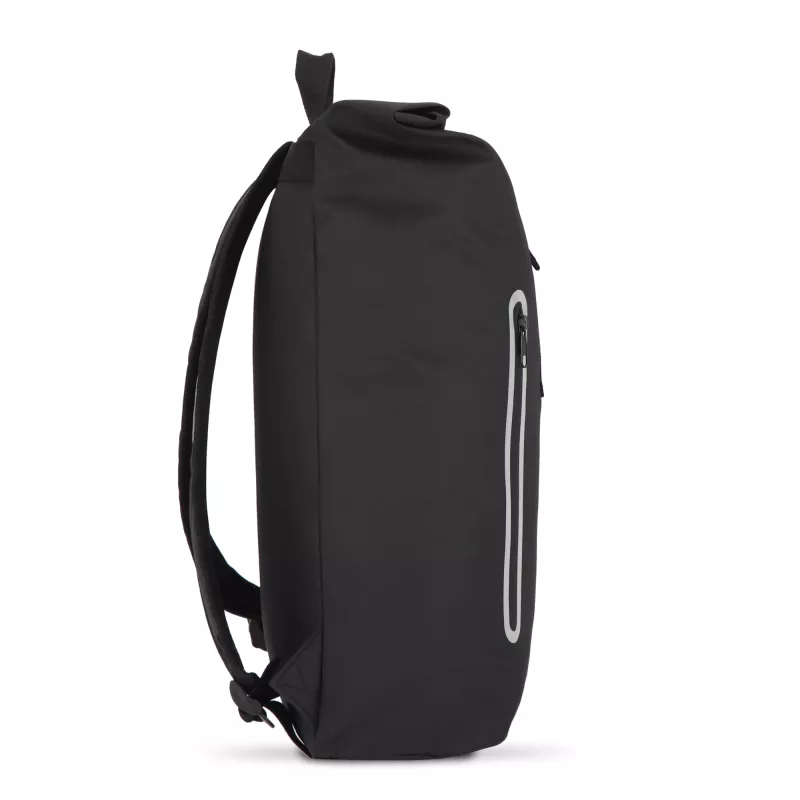 Powlekany PU plecak R-PET 600D o pojemności 20 l - czarny (LT95357-N0002)