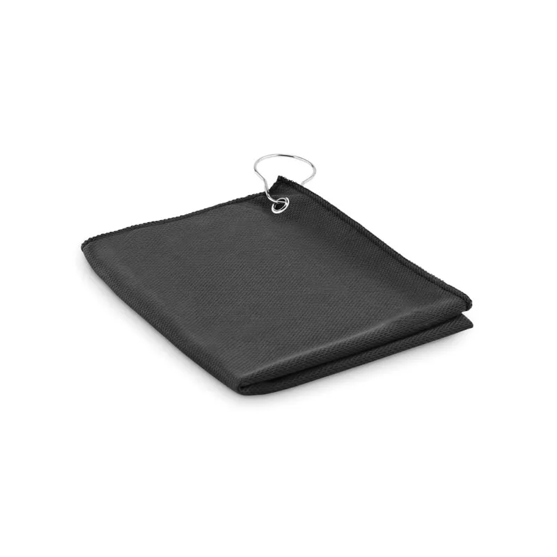 Ręcznik golfowy z RPET 40x60 cm TOWGO - Czarny (MO6526-03)