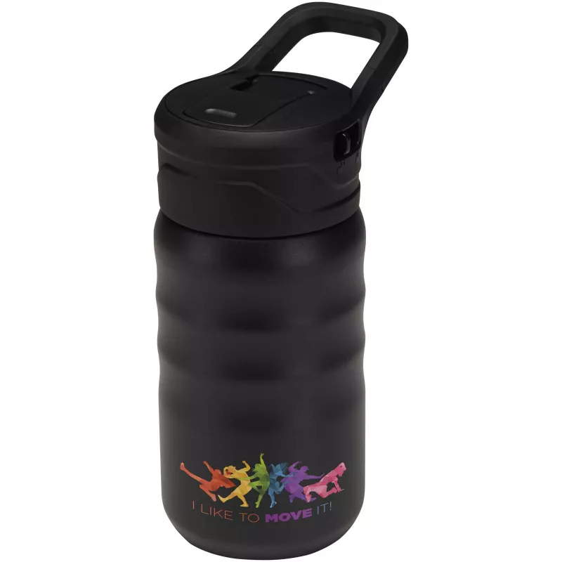 Bidon sportowy Knox o pojemności 350 ml, wykonana ze stali nierdzewnej z podwójnymi ściankami i materiału pochodzącego z recy - Czarny (10095290)