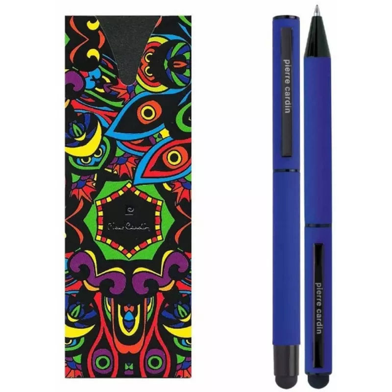 Zestaw piśmienny długopis i pióro kulkowe touch pen soft touch CELEBRATION Pierre Cardin - niebieski (B0401006IP304)