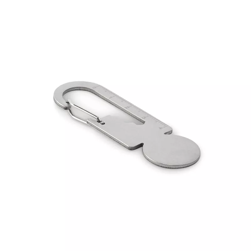 Brelok wielofunkcyjny z żetonem do wózka MULTIKEY - Srebrny (MO2337-14)