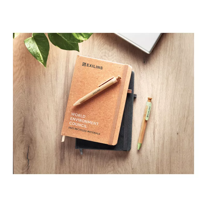 Notes A5 w skórzanej okładce 80 kartek w linię BAOBAB - Brazowy (MO6220-01)