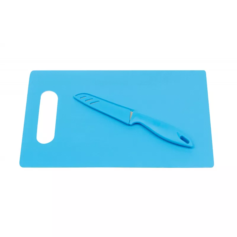 Deska do krojenia z nożem SUNNY - niebieski (56-0307017)