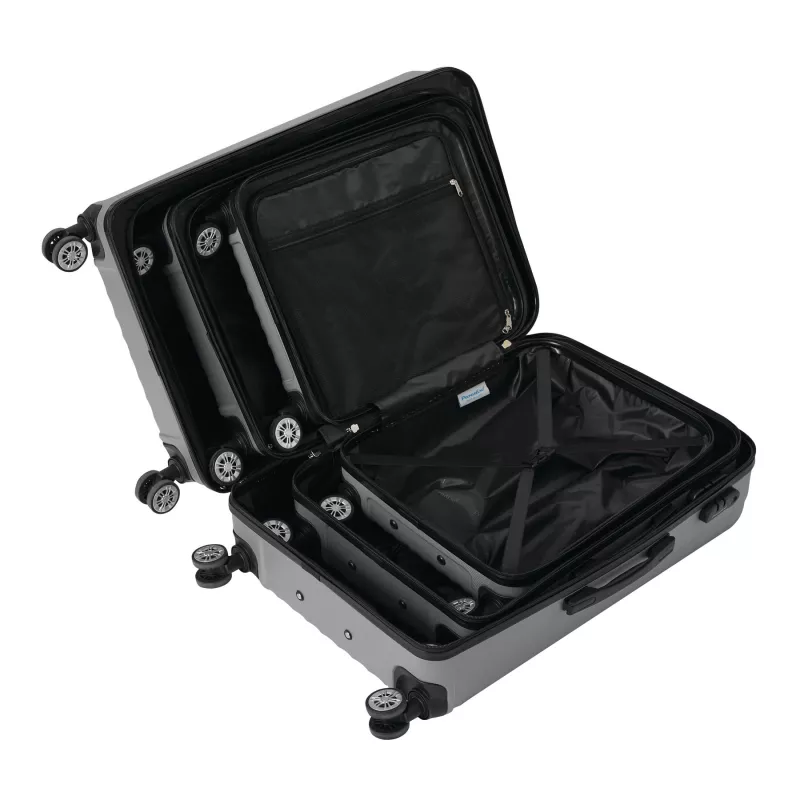 Zestaw walizek - srebrny (56-2220001)