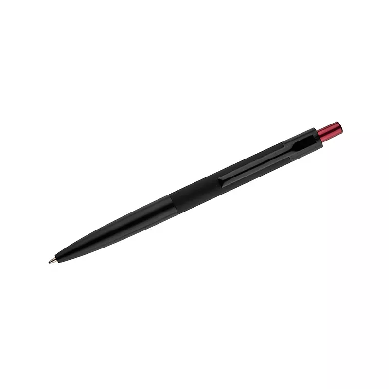 Długopis metalowy z powłoką soft touch i lustrzanym grawerem PAUL - czerwony (19746-04)