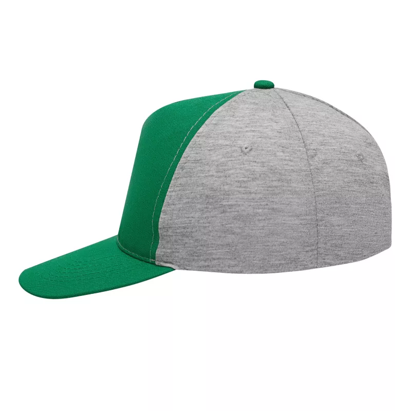 5 segmentowa czapka baseballowa - ciemnozielony, szary (56-0701605)