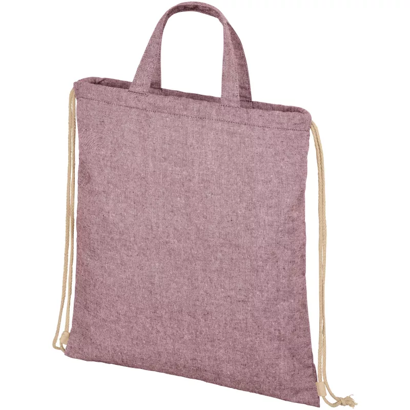 Plecak Pheebs bawełniany z recyklingu o gramaturze 210 g/m², 38 x 42 cm - Kasztanowy melanż (12046020)
