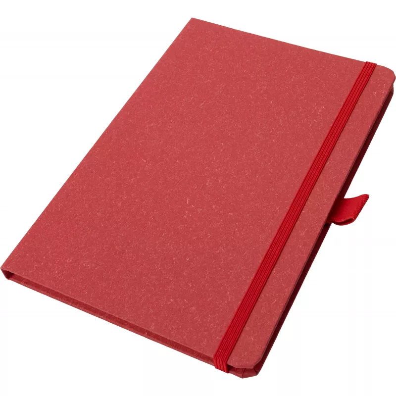 Notatnik A5 w kropki z papieru z recyklingu AGNESE - czerwony (2179905)