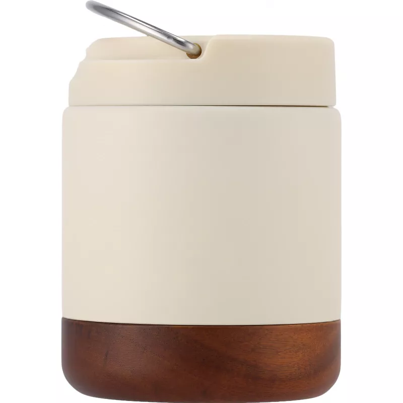 Lunch box termiczny stalowy z recyklingu PORTO CERVO MoLu 400 ml - biały (398306)