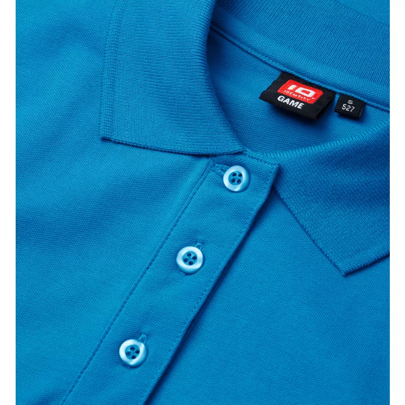 Koszulka bawełniana damska 210 g/m² ID Polo/stretch 527 - Turquoise (0527-TURQUOISE)