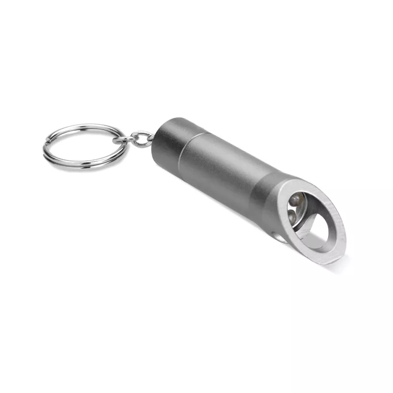 Brelok latarka LED z otwieraczem LITOP - Kamienny Szary (MO8142-15)