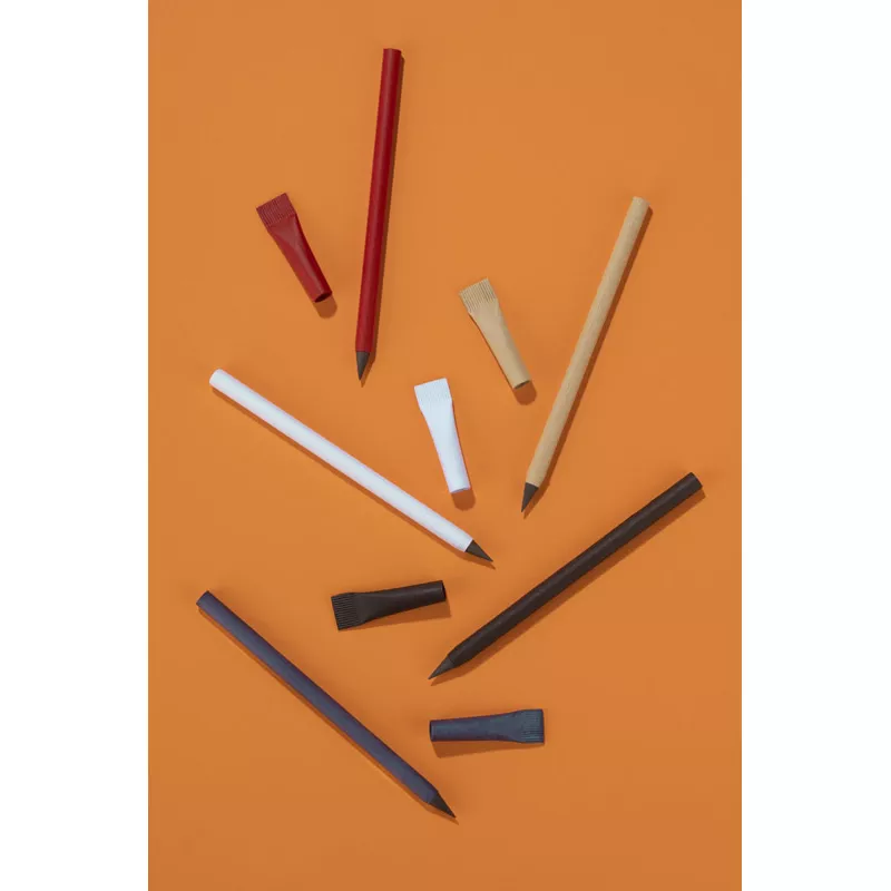 Wieczny eko ołówek reklamowy z papieru EVIG - biały (19684-01)