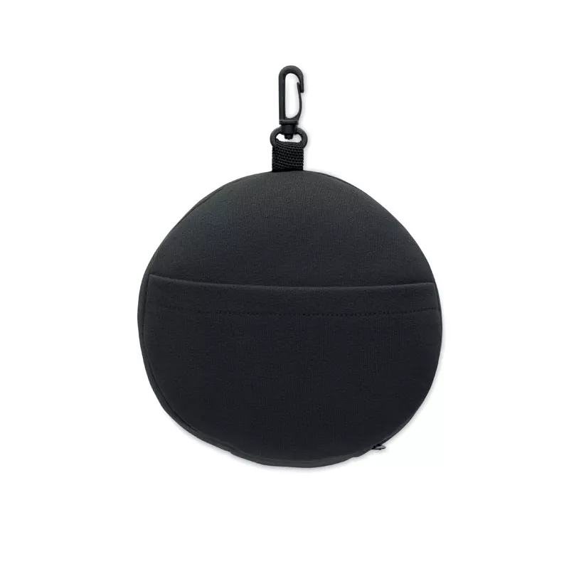 Poduszka podróżna 2 w 1 z maską na oczy SOFT NUIT - Czarny (MO2907-03)