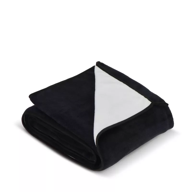 Dwuwarstwowy koc coral fleece 120 × 150 cm (500 g/m²) sublimacja - czarny (LT97216-N0002)