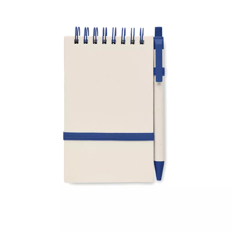 Notes A6 z recyklingu 70 kartek z długopisem MITO SET - Niebieski (MO6837-04)