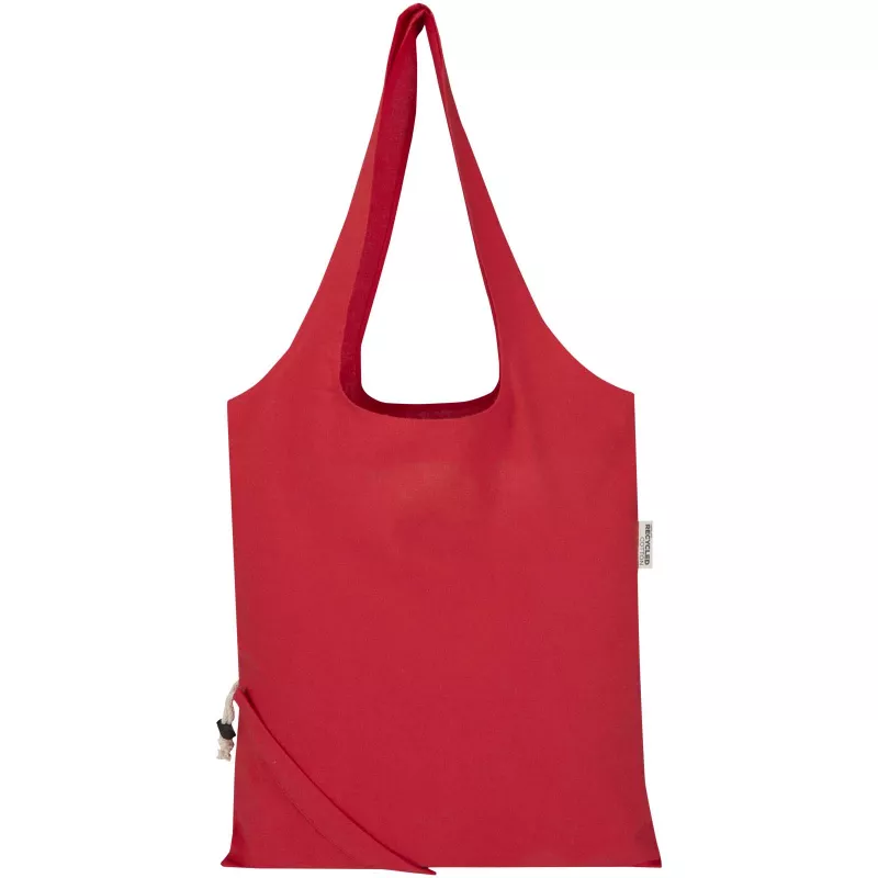 Madras Blend - torba na zakupy, wykonana z recyklingowanej baweły o gramaturze 140 g/m² posiadającej certyfikat GRS, składana - Czerwony (12080521)