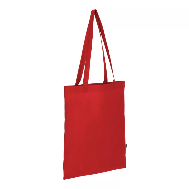 R-PET Torba transportowa z długimi uchwytami z włókniny 38 x 42 cm 75 g/m² - czerwony (LT91328-N0021)