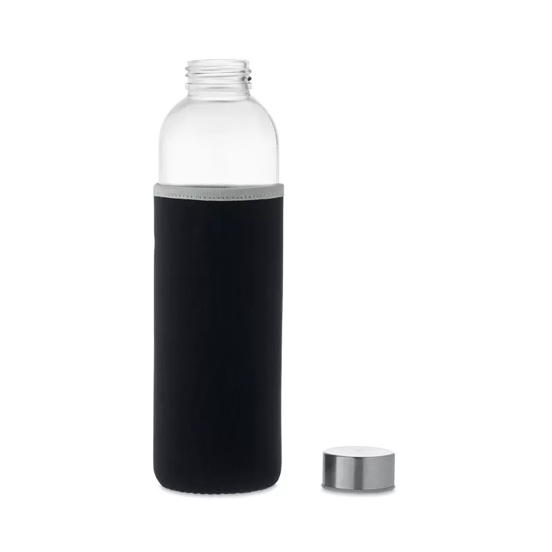 Butelka szklana 750 ml w neoprenowym etui UTAH LARGE - Czarny (MO6545-03)