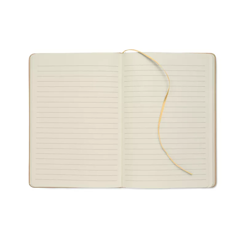 Notes A5 w okładce z kartonu 80 kartek w linię ROUTE - Matowy Zloty (MO2580-98)