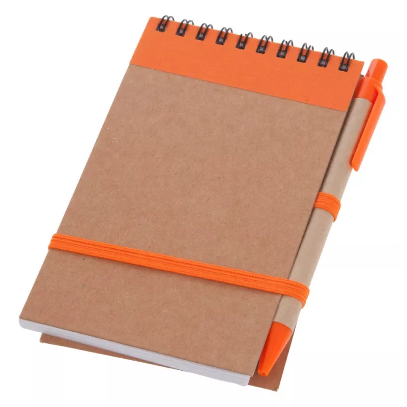 Notatnik ok. A6 z długopisem | Chapman - pomarańczowy (V2335-07)