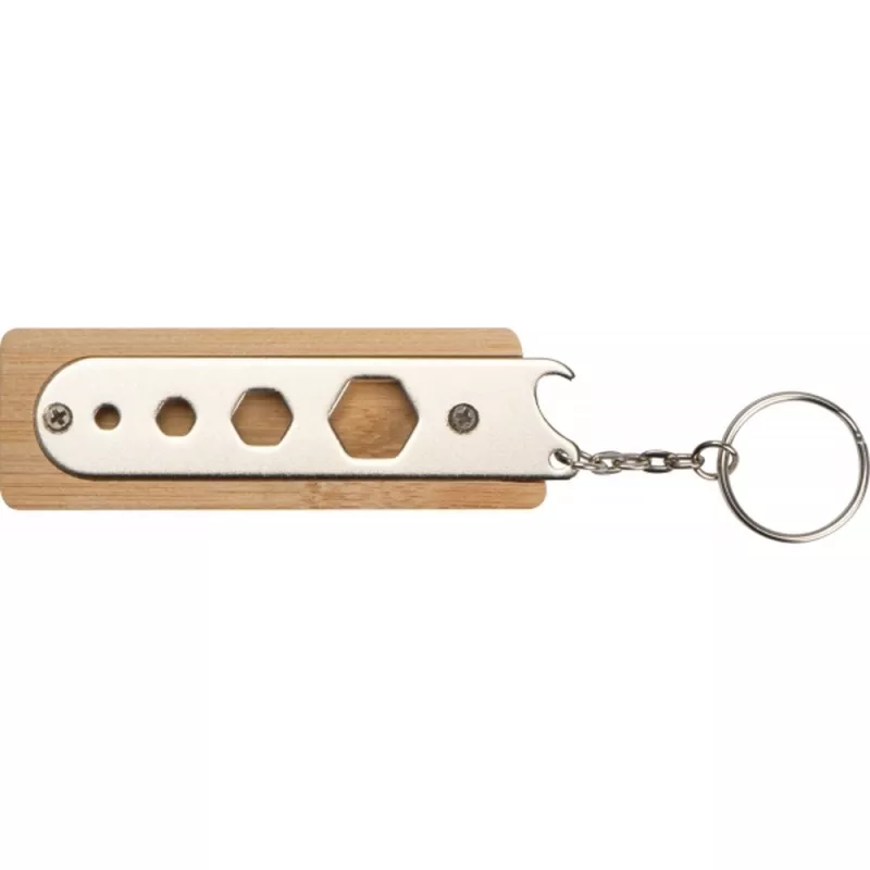 Brelok bambusowy wielofunkcyjny HIROSHIMA - beżowy (429813)