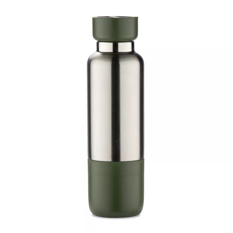 Butelka termiczna ze smyczką RON 500 ml - oliwkowy (16243-16)