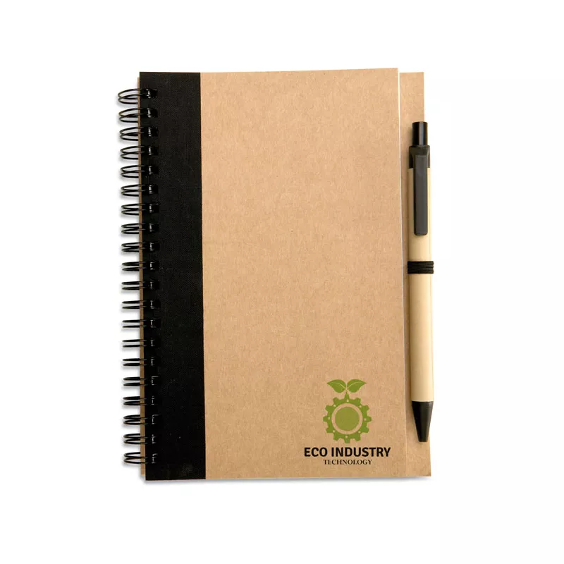 Notes B6 z długopisem 70 kartek gładkie SONORA PLUS - Czarny (IT3775-03)