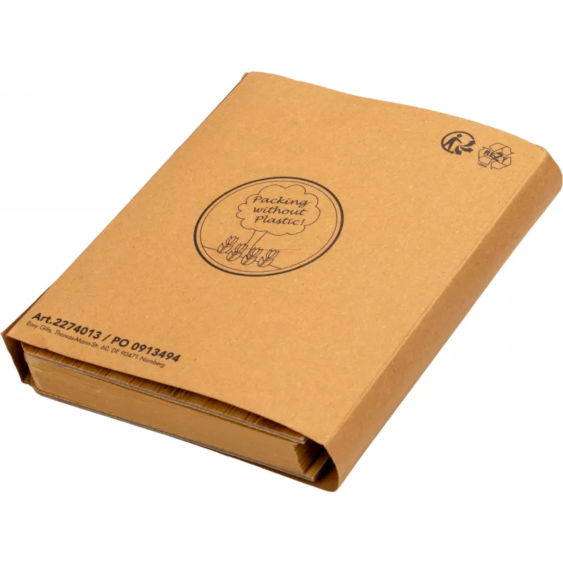 Notes A6 w linie z papieru z recyklingu PHOENIX - beżowy (274013)