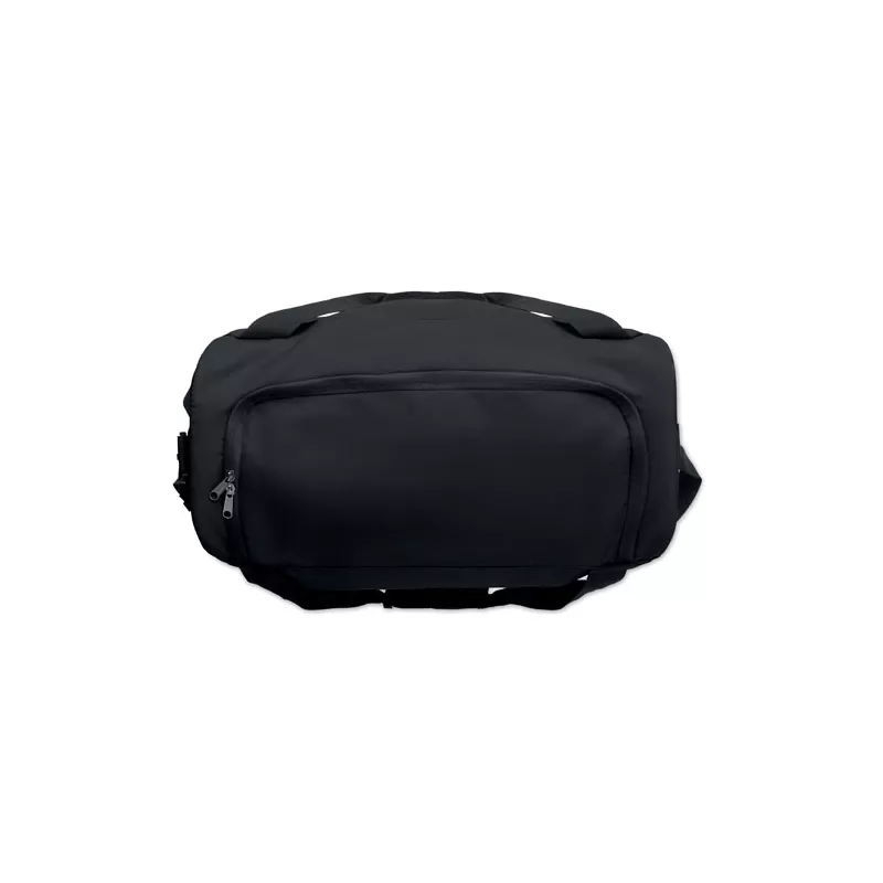 Torba sportowa z RPET 600D z odpinanym paskiem TERRA + - Czarny (MO6209-03)