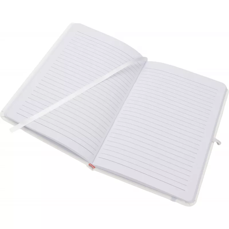 Notatnik A5 w linie z materiałów z recyklingu LORENA - biały (2875906)