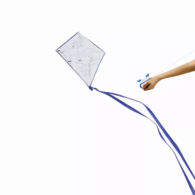 Latawiec do kolorowania - biały, niebieski (56-0606009)