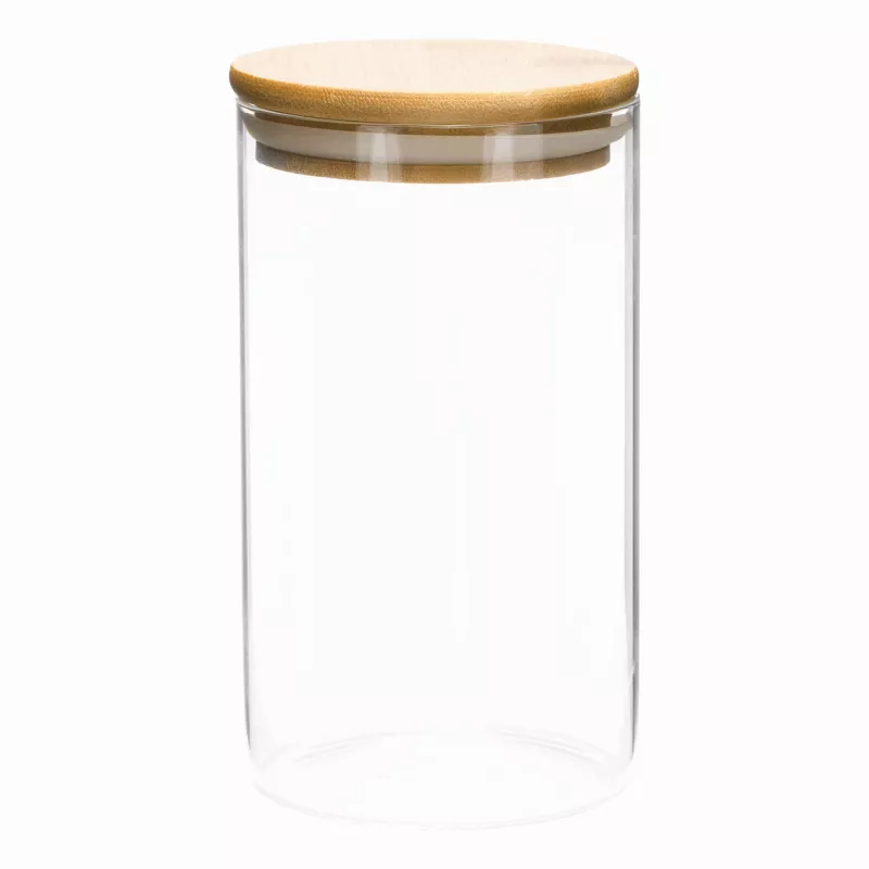 Szklany słoik, pojemność ok. 700 ml - brązowy, transparentny (56-0306036)