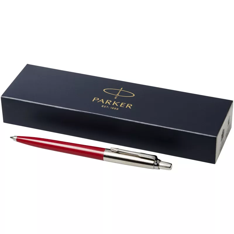 Długopis PARKER JOTTER z czarnym wkładem - Czerwony-Srebrny (10647502)