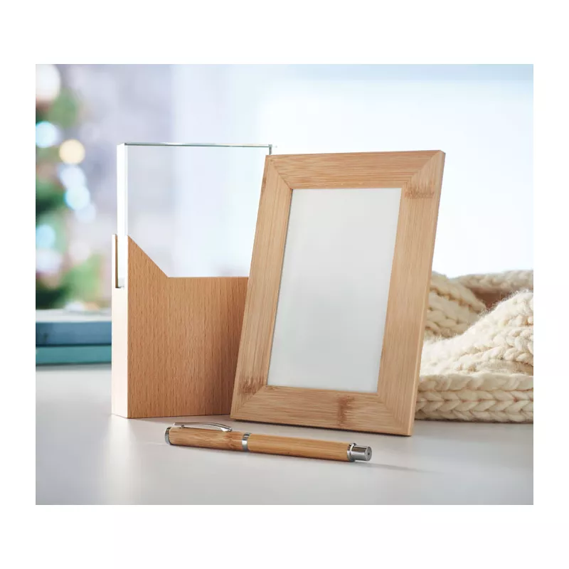 Ramka na zdjęcie 15x10 cm z bambusa GAZO - Drewna (MO6653-40)