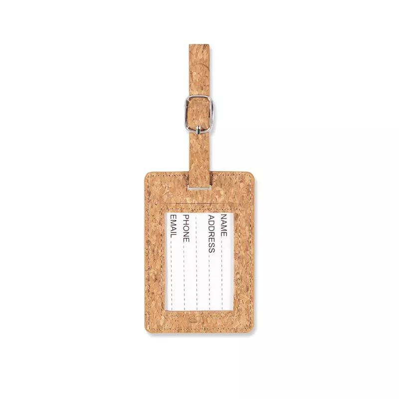Przywieszka do bagażu z korka COCO - Bezowy (MO6418-13)