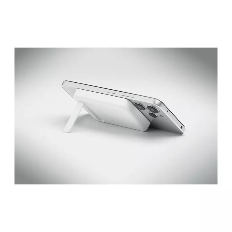 Zestaw z powerbankiem magnetycznym 5000 mAh ATLAS - Bialy (MO3177-06)