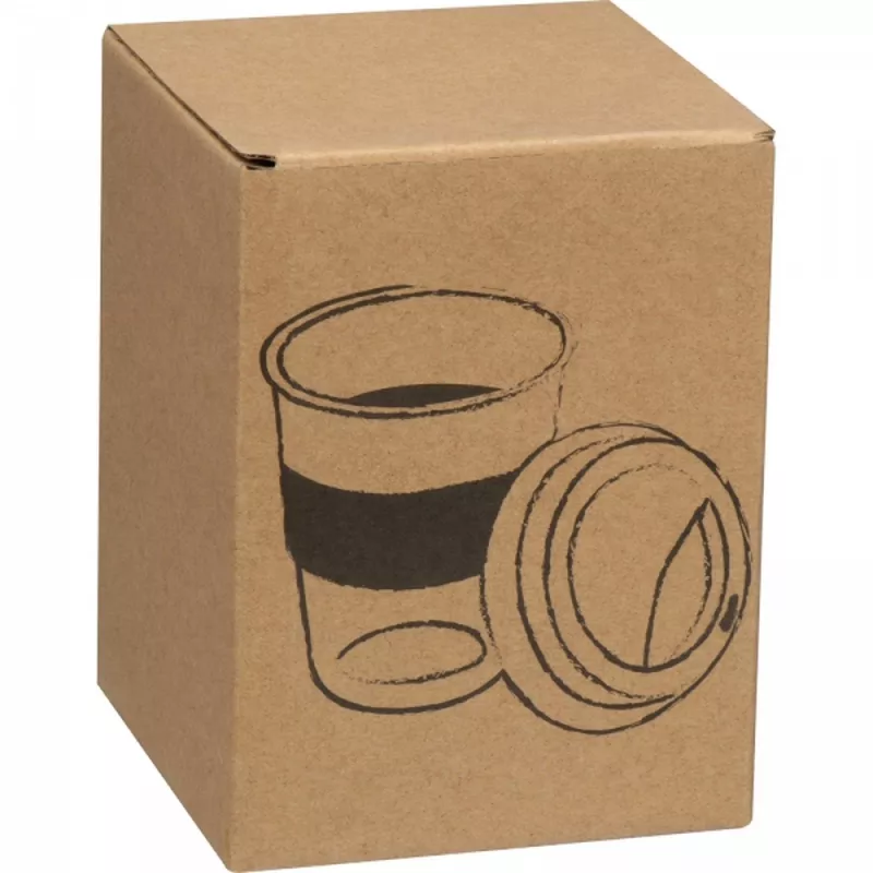 Kubek szklany z pokrywką 300 ml AMANDA - zielony (6257209)