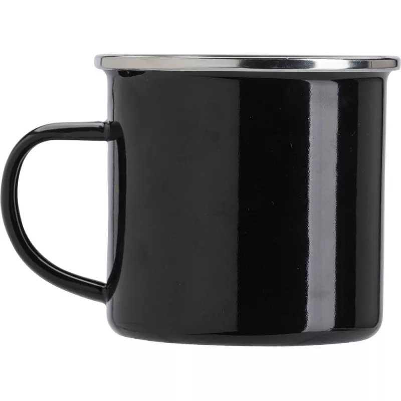 Kubek emaliowany 350 ml - czarny (V4875-03)