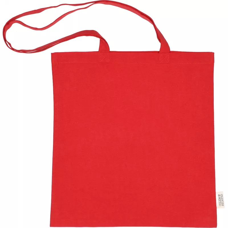 Torba bawełniana z długimi uszami 180g/m2 z materiałów z recyklingu GLEN - czerwony (6469805)