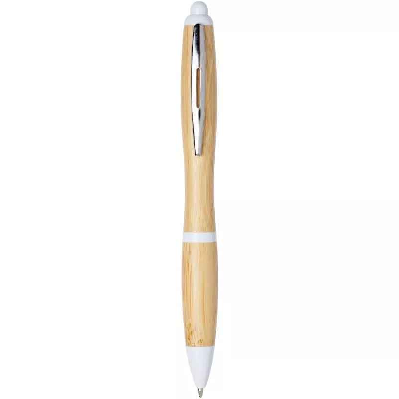 Bambusowy długopis Nash - Biały-Piasek pustyni (10737804)