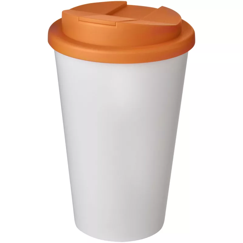 Americano® 350 ml tumbler with spill-proof lid - Biały-Pomarańczowy (21069508)