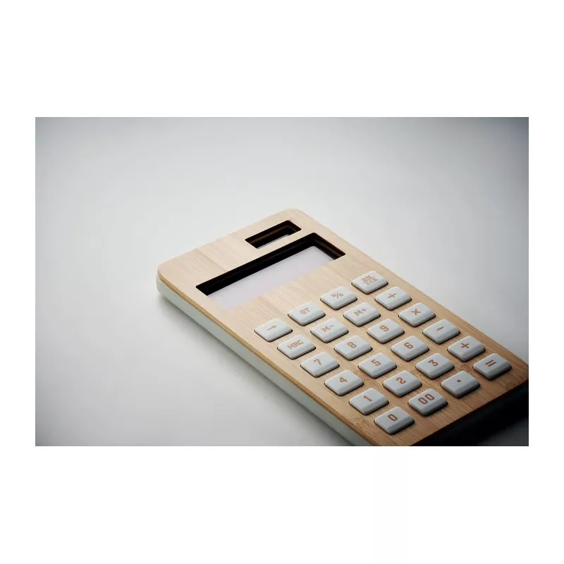 Kalkulator 12-cyfrowy w bambusowej obudowie CALCUBIM - Drewna (MO6216-40)